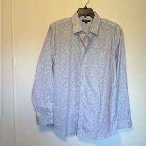 Banana Republic Blue Floral Dress Shirt